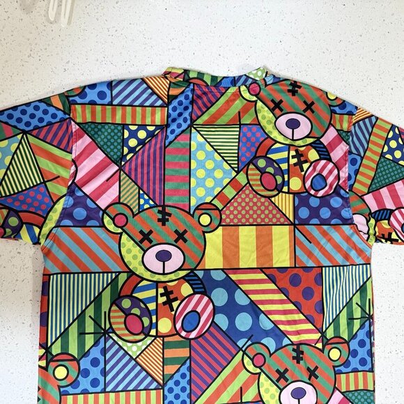 Bleecker & Mercer Mens T-Shirt SZ XL Colorful Graphic Tee Bears - Picture 2 of 5